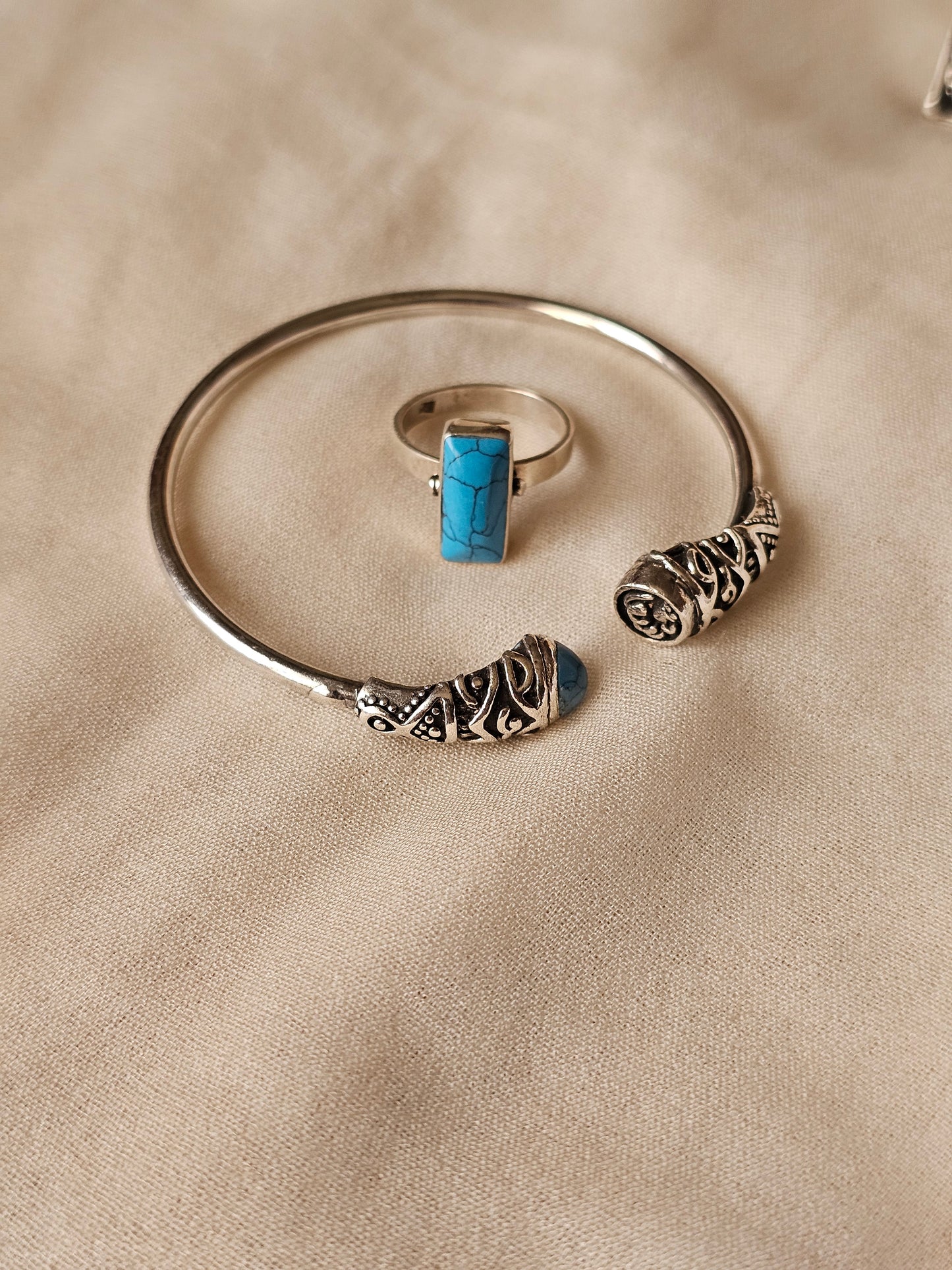 The "سعادة" Turquoise & Silver Set