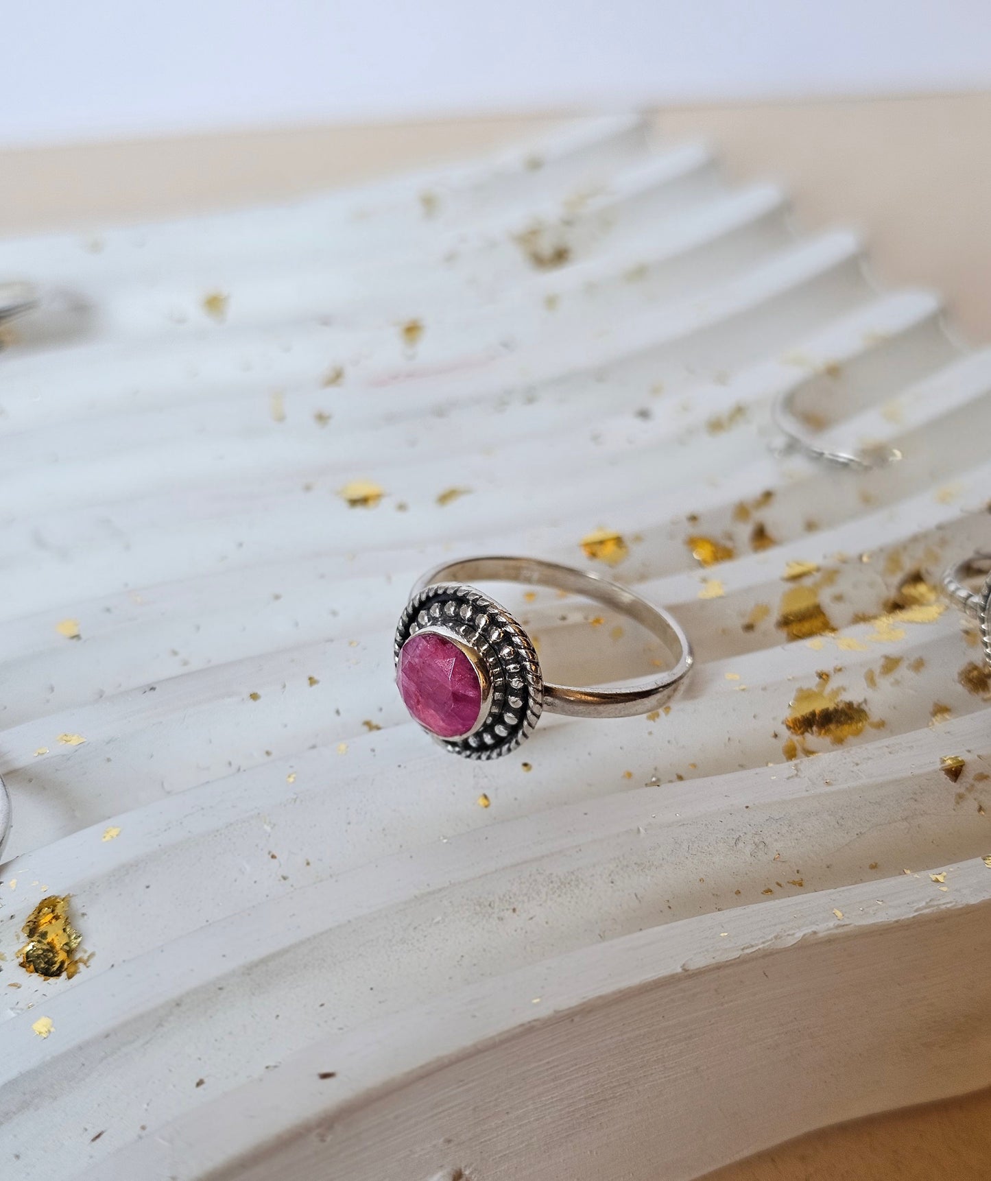 Regal Pink Cabochon  Ring