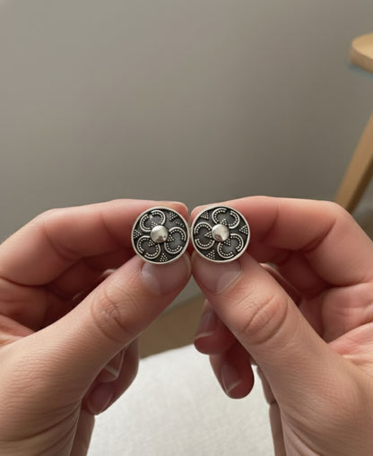 Vintage Arabesque Stud Earrings