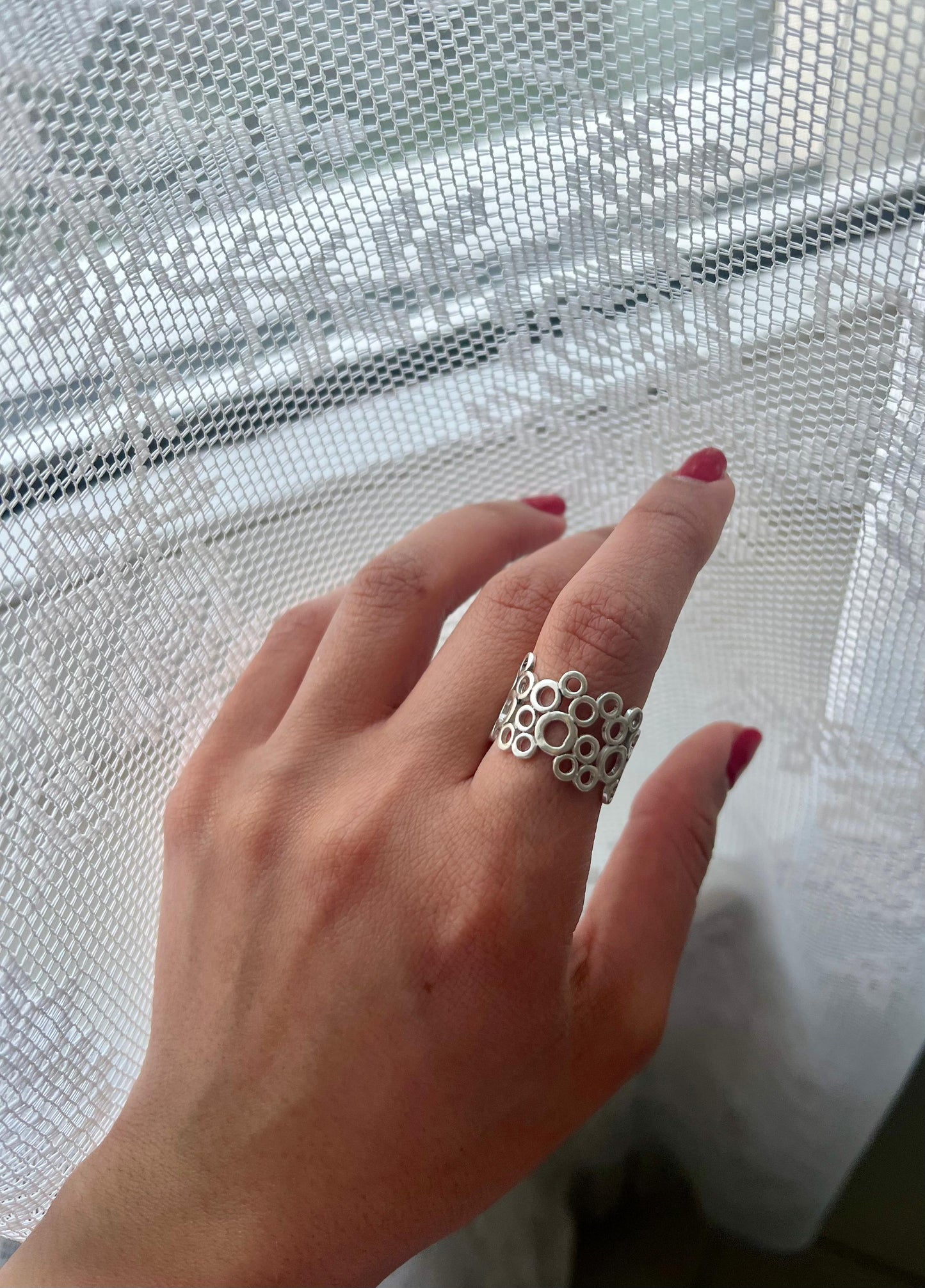 Bubbles statement Ring