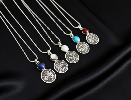 Custom Script necklace with  Stone