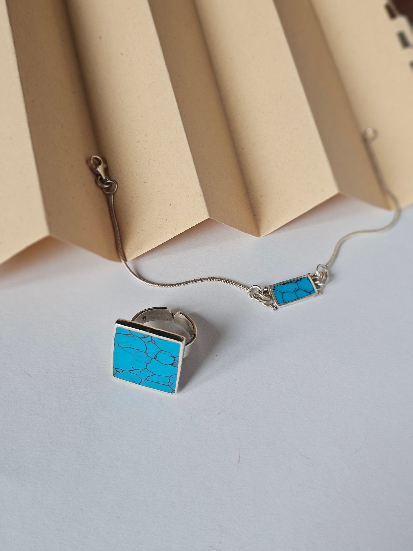 Geometric Turquoise Set