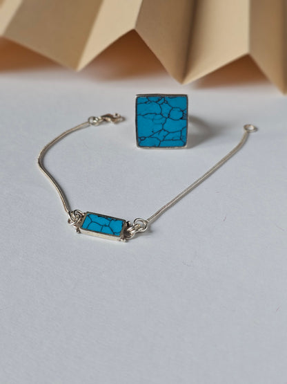 Geometric Turquoise Set