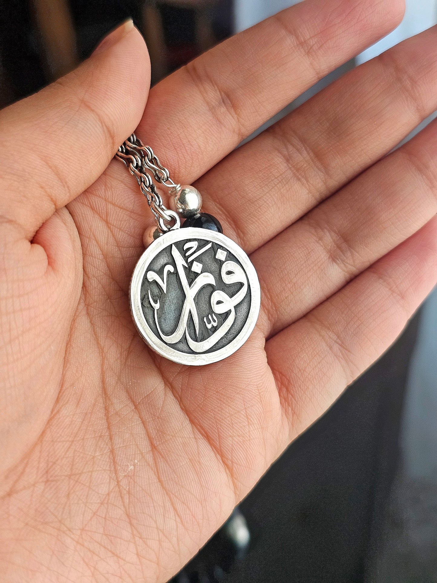 Custom Calligraphy Misbaha - With Black Onyx
