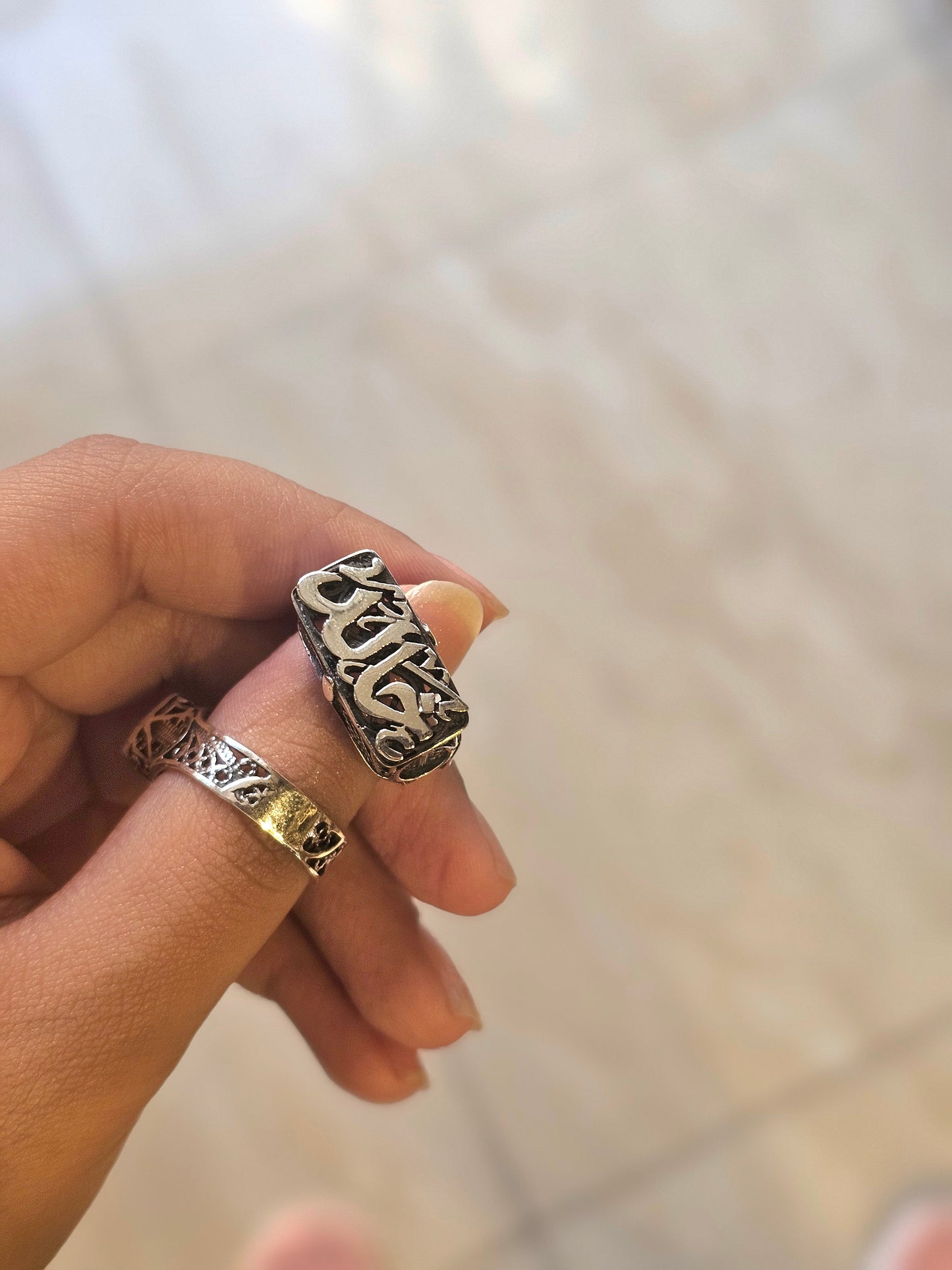 Personalized Vintage Filigree Signet Ring